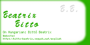 beatrix bitto business card